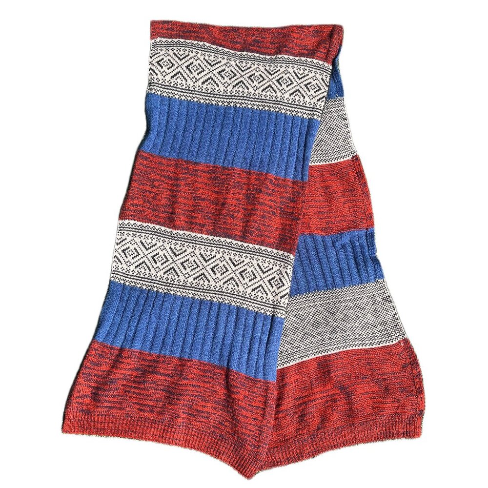 Geometric Design Large Cozy Scarf